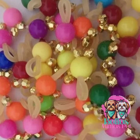 25 PÉROLAS COLOR JOIA PET LACINHOS PENTEADOS  LAÇOS PET BANHO A TOSA E PET SHOP.