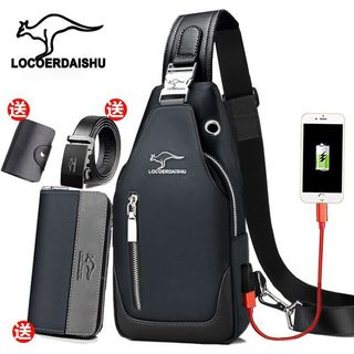 Bolsa de peito masculina bolsa mensageiro versão coreana bolsa de ombro de lona moderna bolsa de peito bolsa de pano Oxf