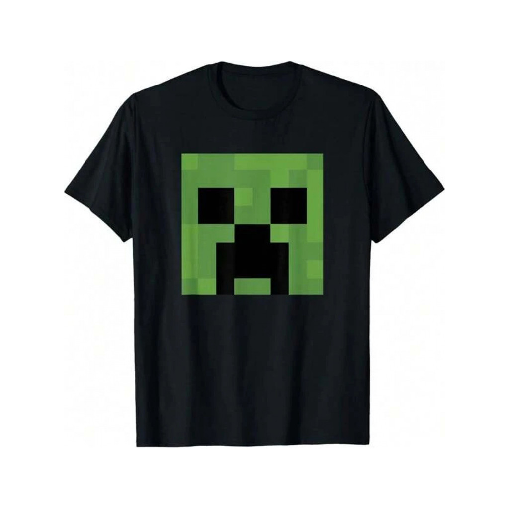 Estampa Divertida de Creeper em Camiseta 100% Algodão - Corte Largo, Estilo Streetwear