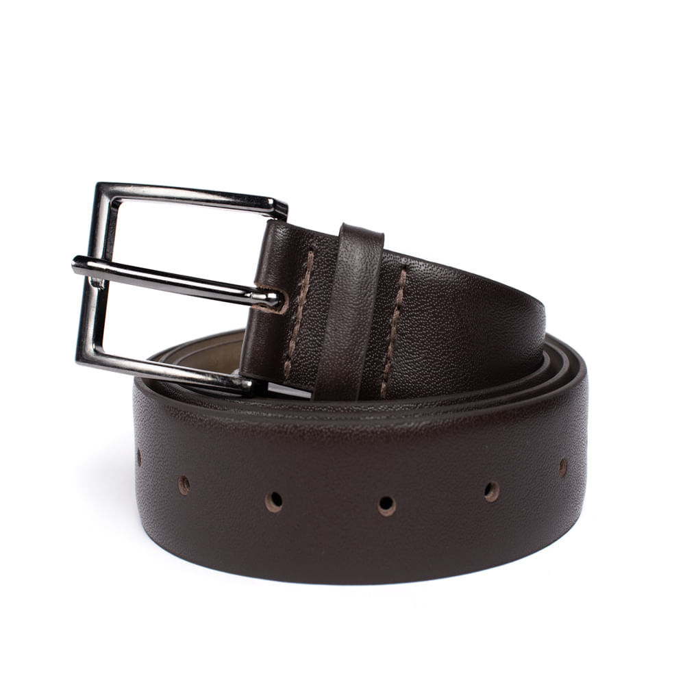 Cinto Masculino Fasolo em Couro T111148-101 Marrom Escuro