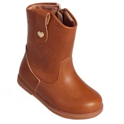 Bota Infantil Menina Klin Miss Texana Country western Leve Confortável Original - Marrom