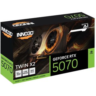 Placa de Vídeo NVIDIA GeForce INNO3D RTX5070 12GB TWIN X2 GDDR7 N50702-12D7-195064N
