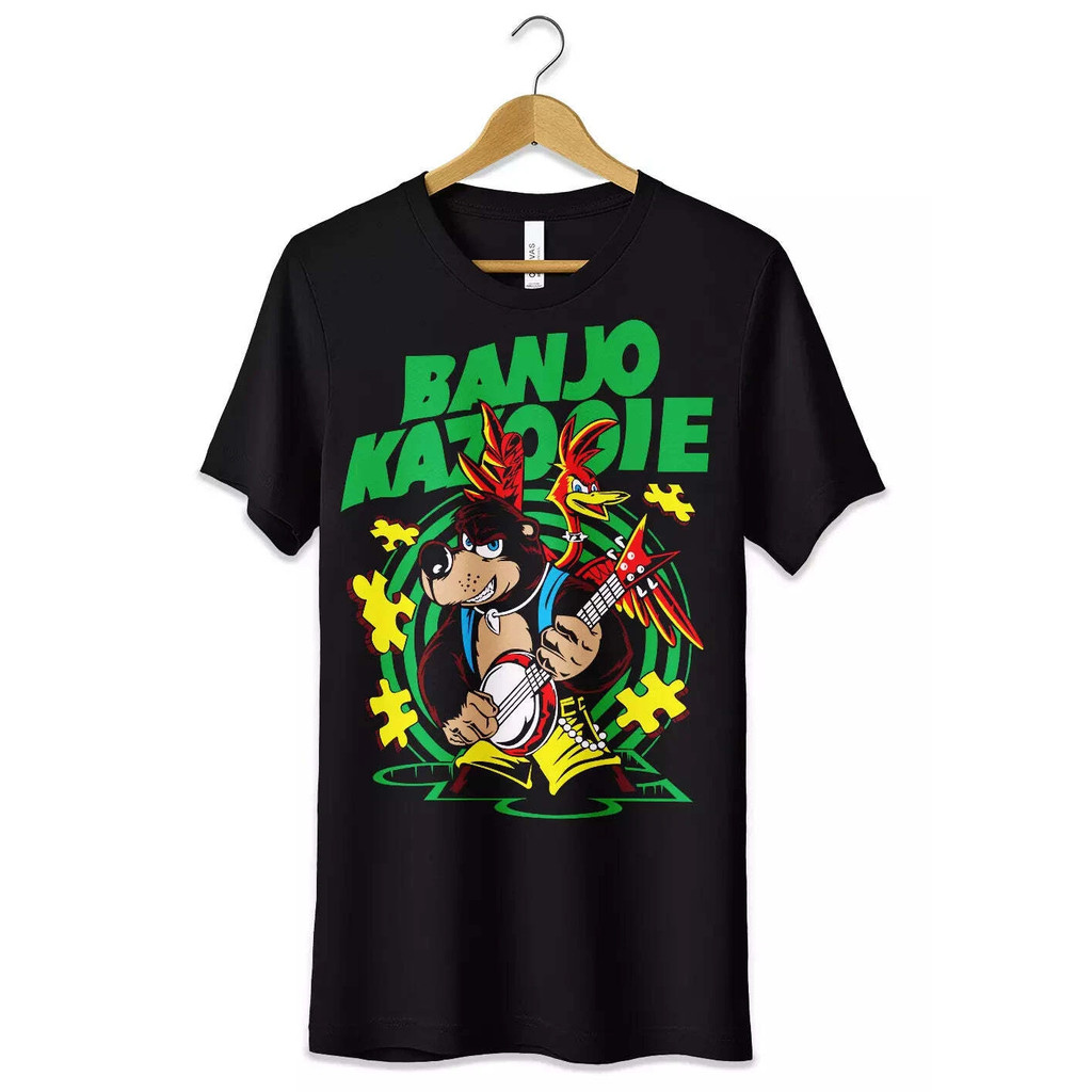 Camiseta Masculina Feminina Estampa Banjo-Kazooie Jogo T-shirt Unissex Retro Envio Imediato
