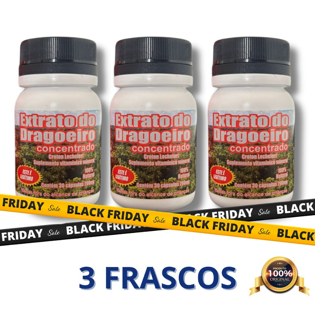 Kit 3 Un Extrato De Dragoeiro Concetrado Natural Em Cápsulas Original - Suplemento Natural