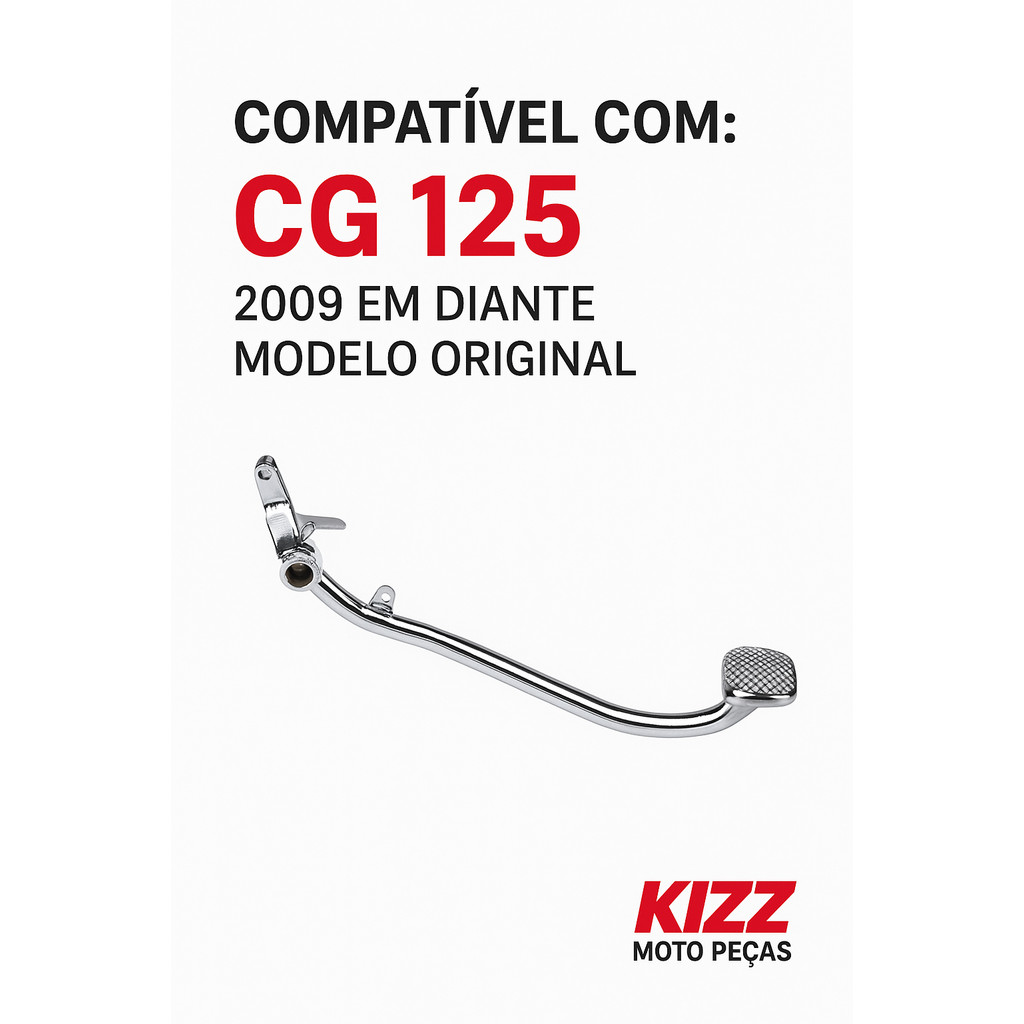 Pedal de Freio GP7 Cromado para Honda CG 125 2009/+