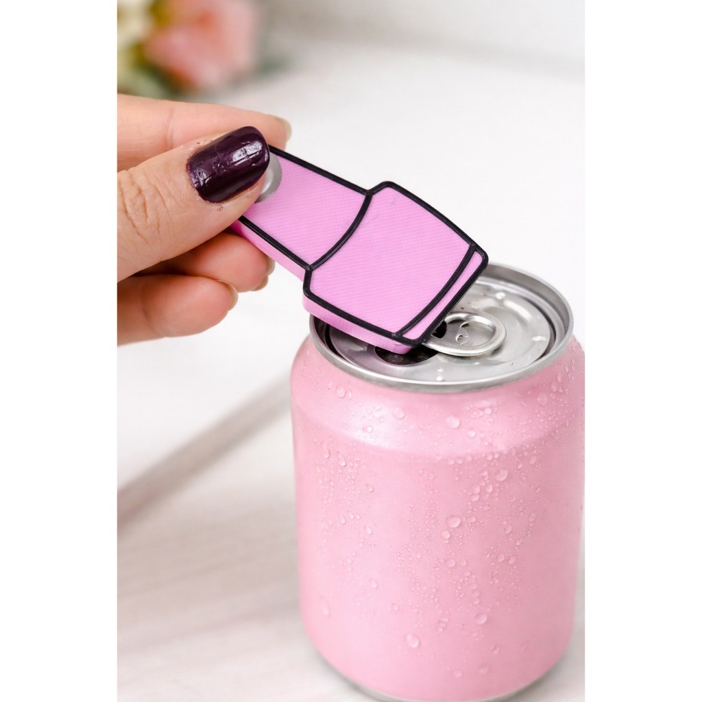 Chaveiro Abridor de Latas Modelo Esmalte Protetor de Unha - Abertura Fácil Abre Latas sem quebrar as unhas