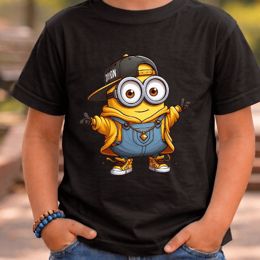 Camiseta Infantil Estampada Minion Estiloso 100% Algodão Diversas Cores