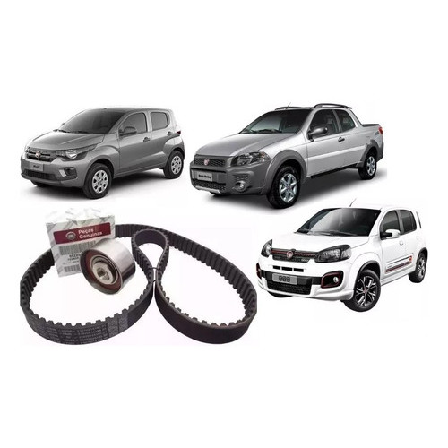 Kit Correia Dentada E Tensor Original Fiat Motor Fire 1.4 - Cód. 7089066