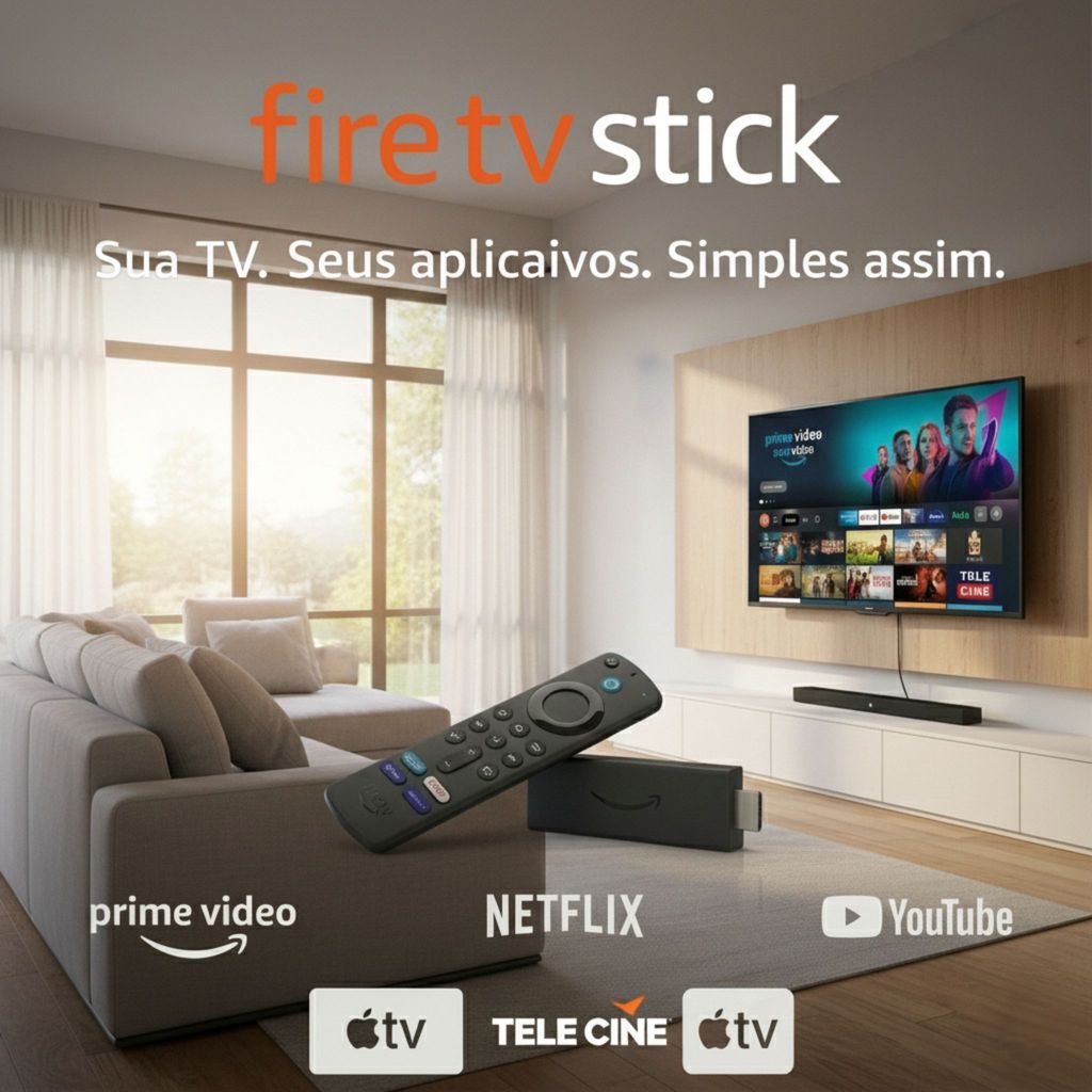 Dispositivo Amazon Fire TV Stick 3ª Geração Full HD com Alexa