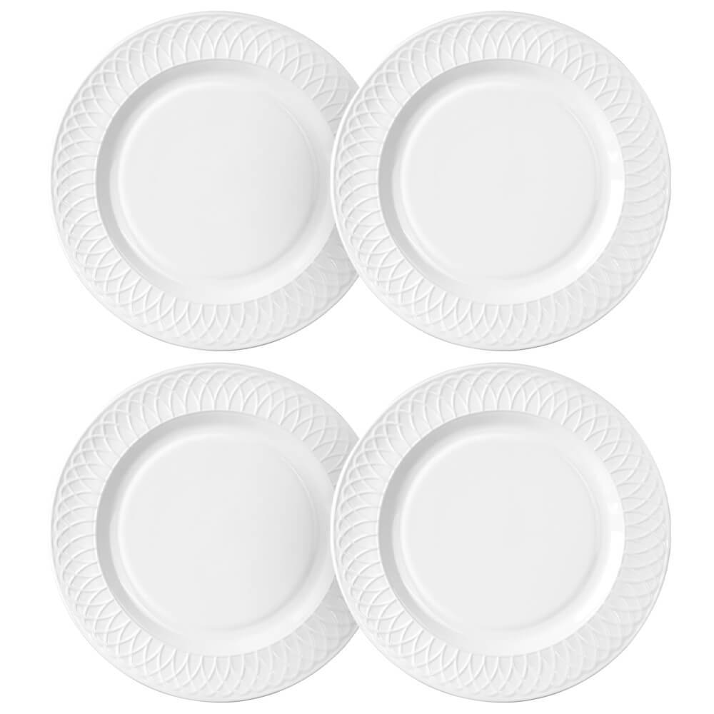 Jogo de Pratos Raso de Jantar em Opaline Divine 4 peça 27cm - Hauskraft em Oferta na Shopee