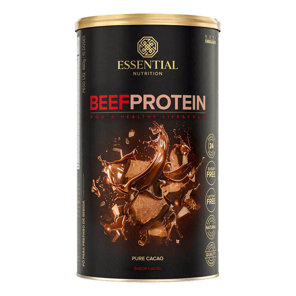 Beef Protein Essential Nutrition 480g  Proteína Da Carne