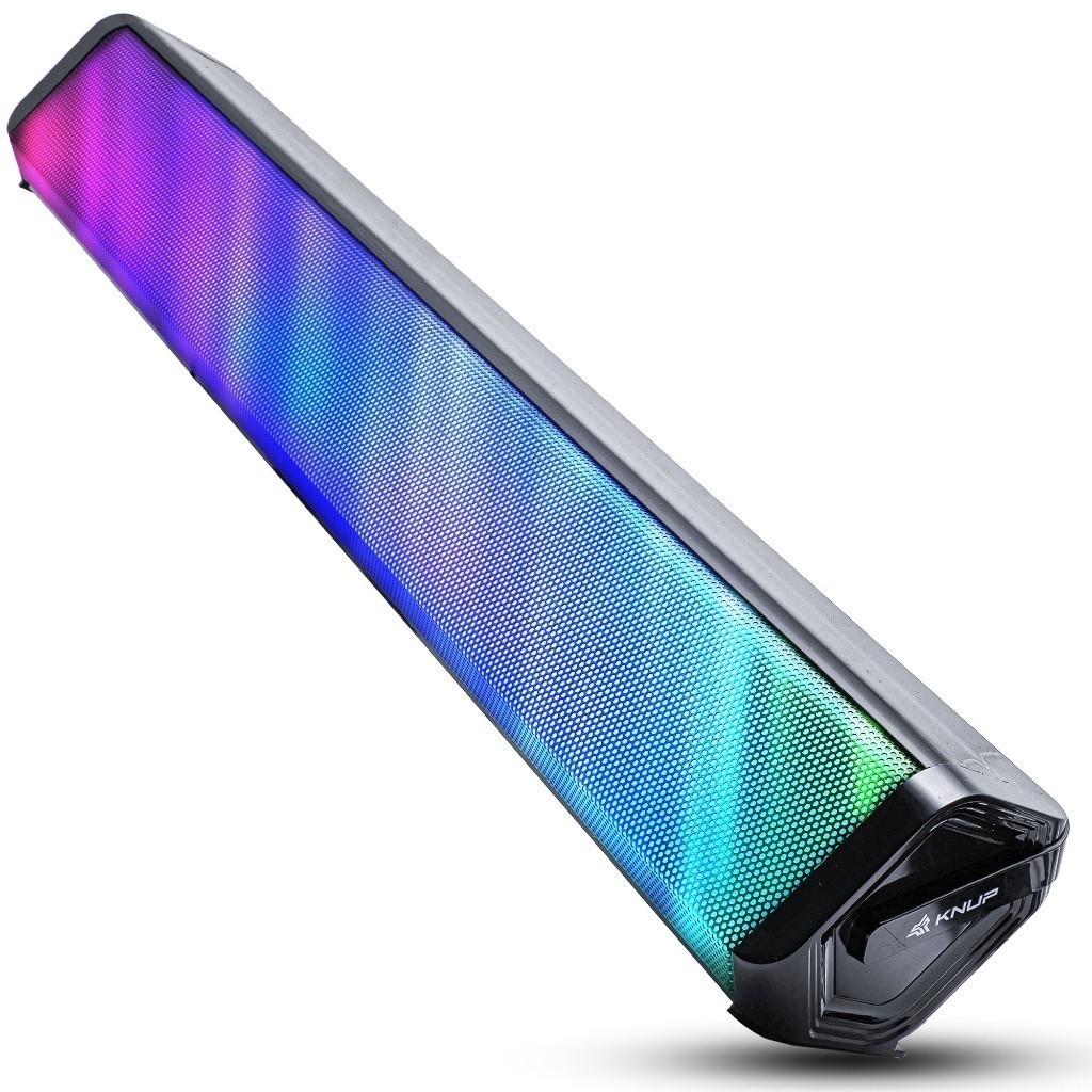 Soundbar Gamer Caixa De Som LED RGB Conexão USB P2 Computador Note Tv