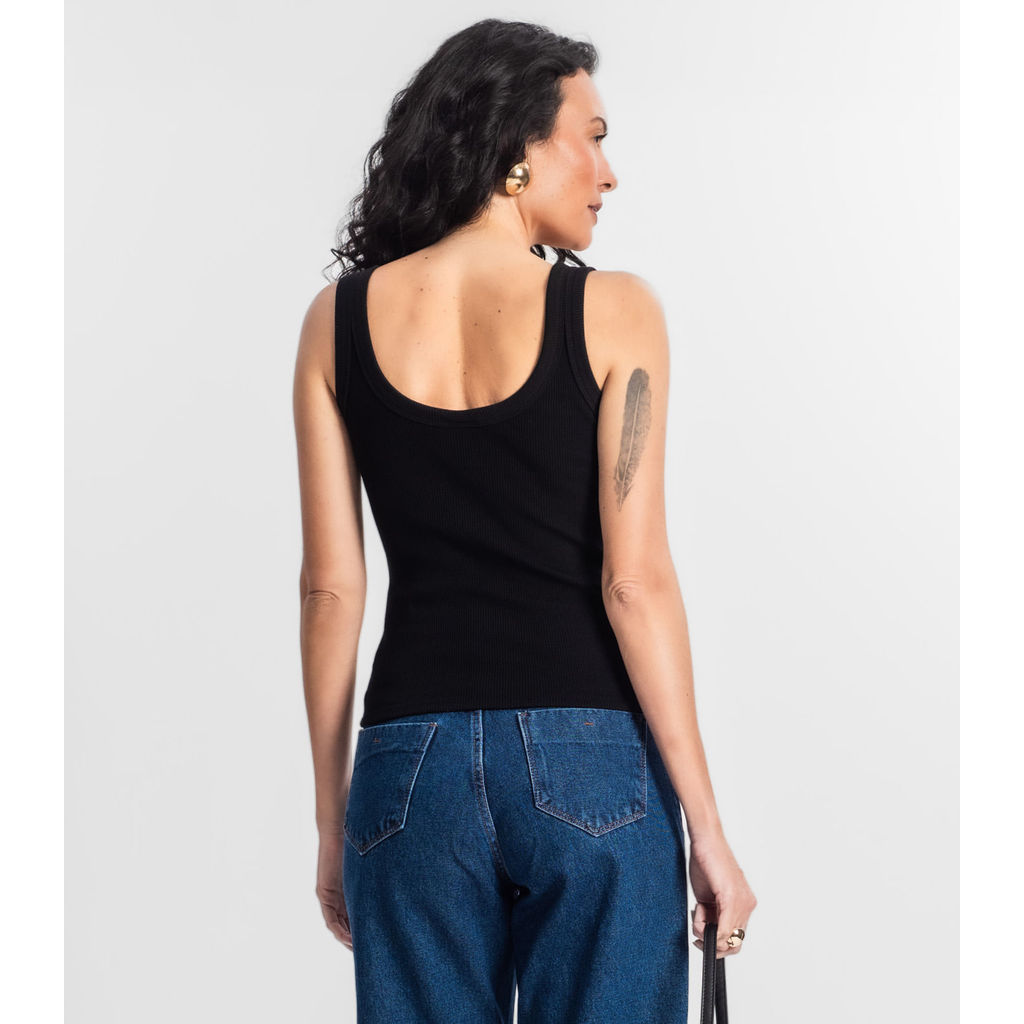 Detalhes do Regata Feminina Básica Select Preto