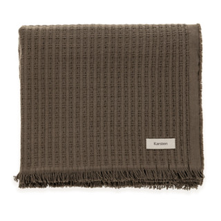 Manta Decorativa Para Sofá Texturizada Com Franja 100% Algodão Atlanta Karsten em Oferta na Shopee