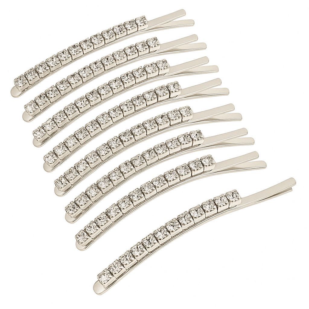 KIT 10 Grampos/Presilhas De Cabelo Simples Com Strass Delicado Feminino Para Meninas ENVIO IMEDIATO em Oferta na Shopee