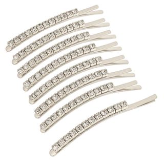 KIT 10 Grampos/Presilhas De Cabelo Simples Com Strass Delicado Feminino Para Meninas ENVIO IMEDIATO em Oferta na Shopee