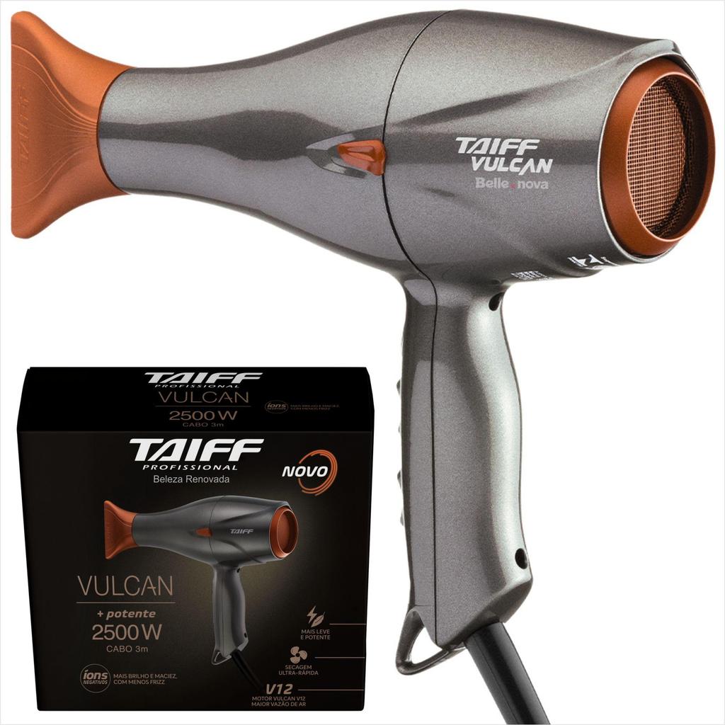 Secador De Cabelo Taiff Vulcan Profissional 2500 W Original em Oferta na Shopee
