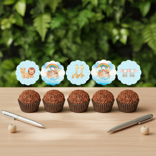 APLIQUES ARCA DE NOÉ para Topper docinhos ,brigadeiro, cupcake Tags Festa Enfeites para Aniversário