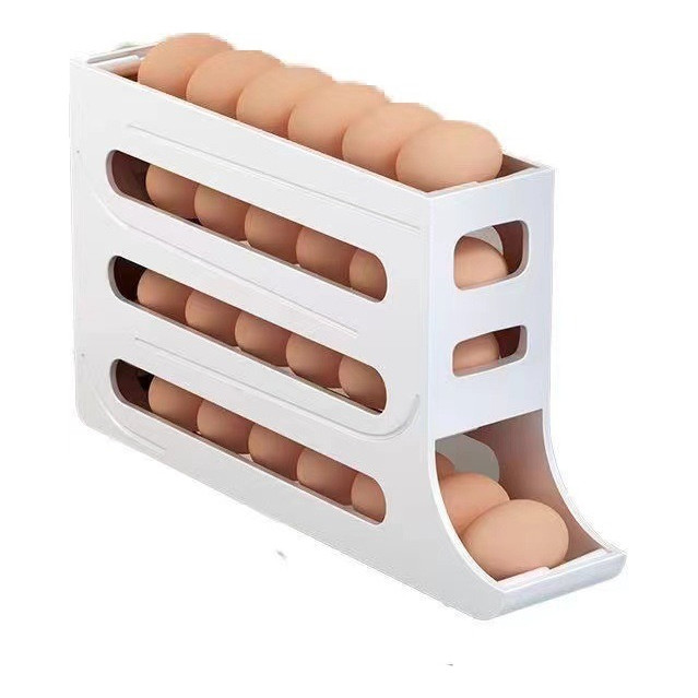 Porta Ovos Organizador com Suporte Rolante 4 andares em Oferta na Shopee