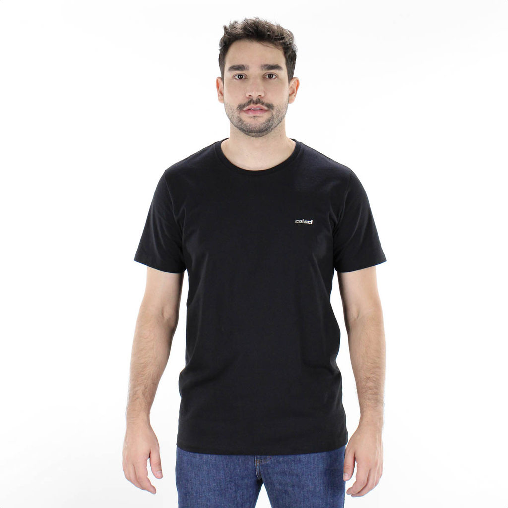 Camiseta Colcci Slim Manga Curta Preto - Masculino