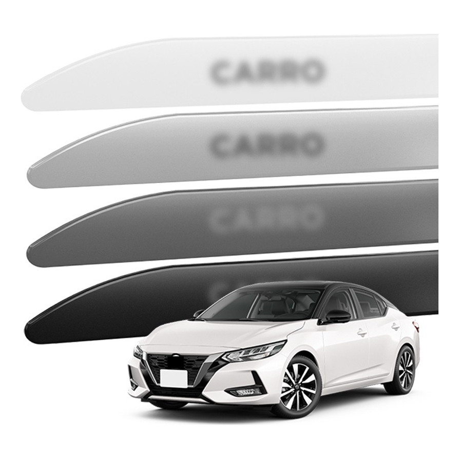 Friso Lateral Porta Nissan Sentra Branco Aspen 2020 A 2022