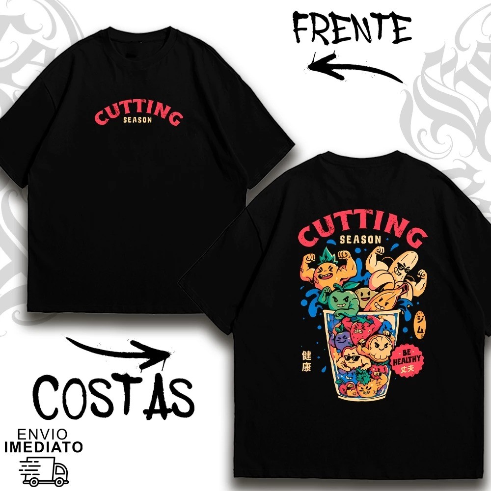 Camisa Treino Cutting Season Academia Maromba Camiseta Basica e Oversized Unissex
