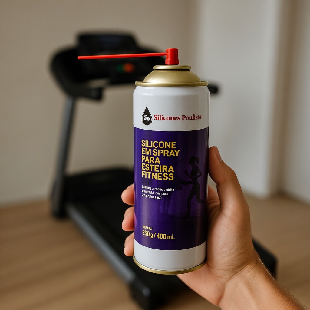 Silicone Spray Lubrificante Esteira Ergométrica Academia 400 ml