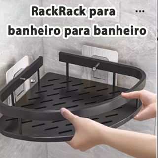 Suporte De Shampoo Prateleiras Alumínio De Banheiro Sem Furo Premium em Oferta na Shopee