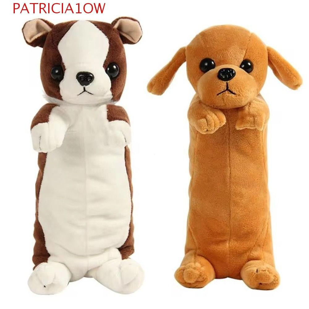 PATRICIA1OW Bolsa De Lápis Para Cães , De Pelúcia Macia E Fofa Cachorro Armazenamento De Papelaria Com Zíper Inovador