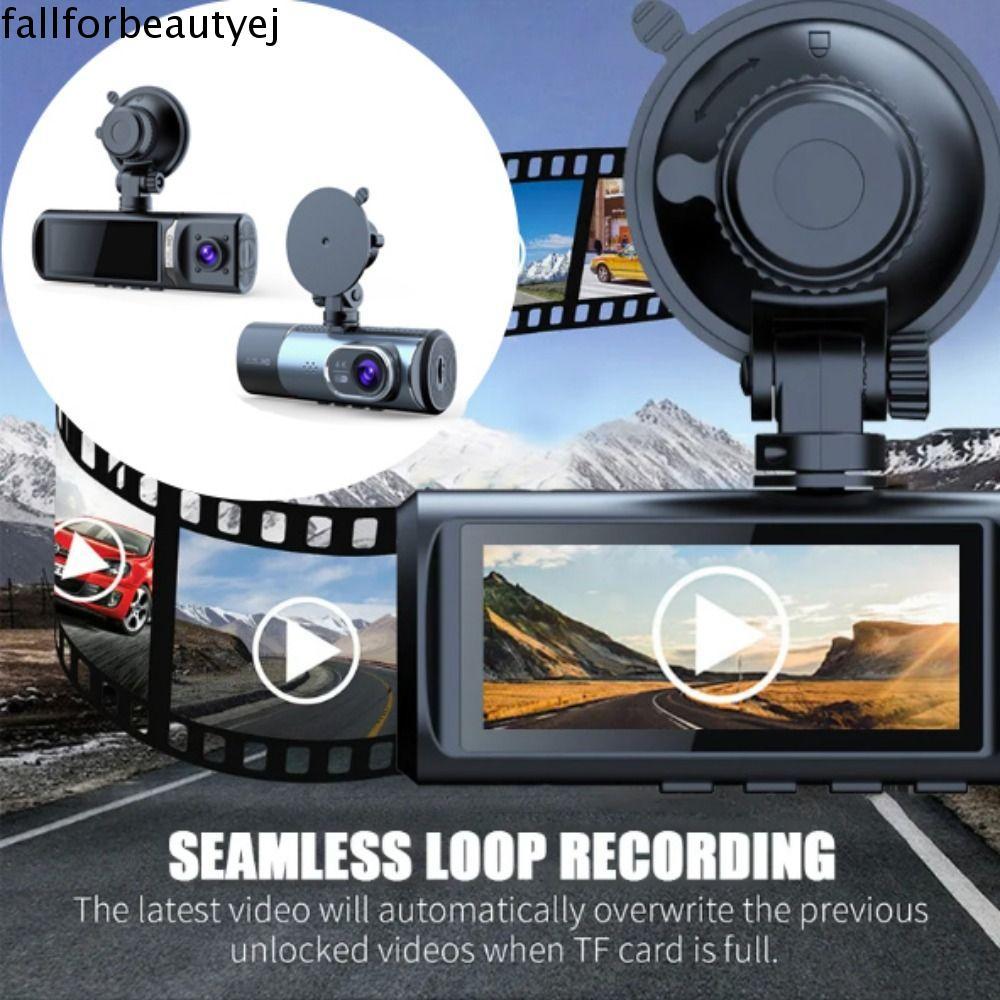 FALLFORBEAUTYEJ Dash Cam , Gravação De Carro De Vídeo 4K Ultra HD Loop , Câmera De Painel Canal Duplo