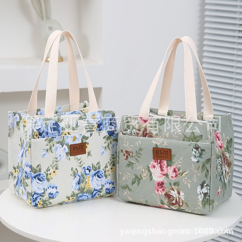 [Em Estoque] Nova Bolsa Térmica Estampada, Bolsa Isolada Portátil, Bolsa Isolada Impermeável, Bolsa para Lancheira XDQT