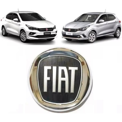 Emblema Preto Da Grade Dianteira Original Fiat Argo Cronos [100256754]