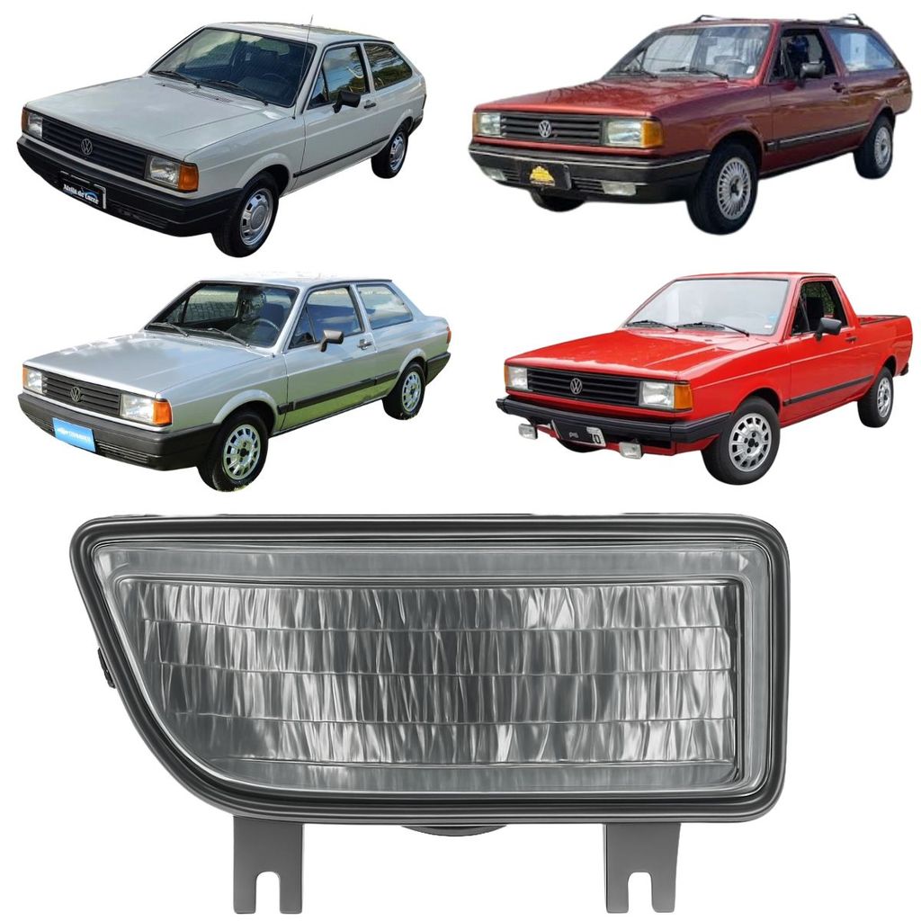 FAROL AUXILIAR MILHA GOL SAVEIRO VOYAGE PARATI 87 A 94 LADO DIREITO LENTE DE VIDRO