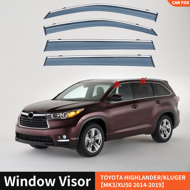 Adequado para toyota hendlanda janela bloco de chuva janela lateral toyota HIGHLANDER viseira da janela pronto estoque a