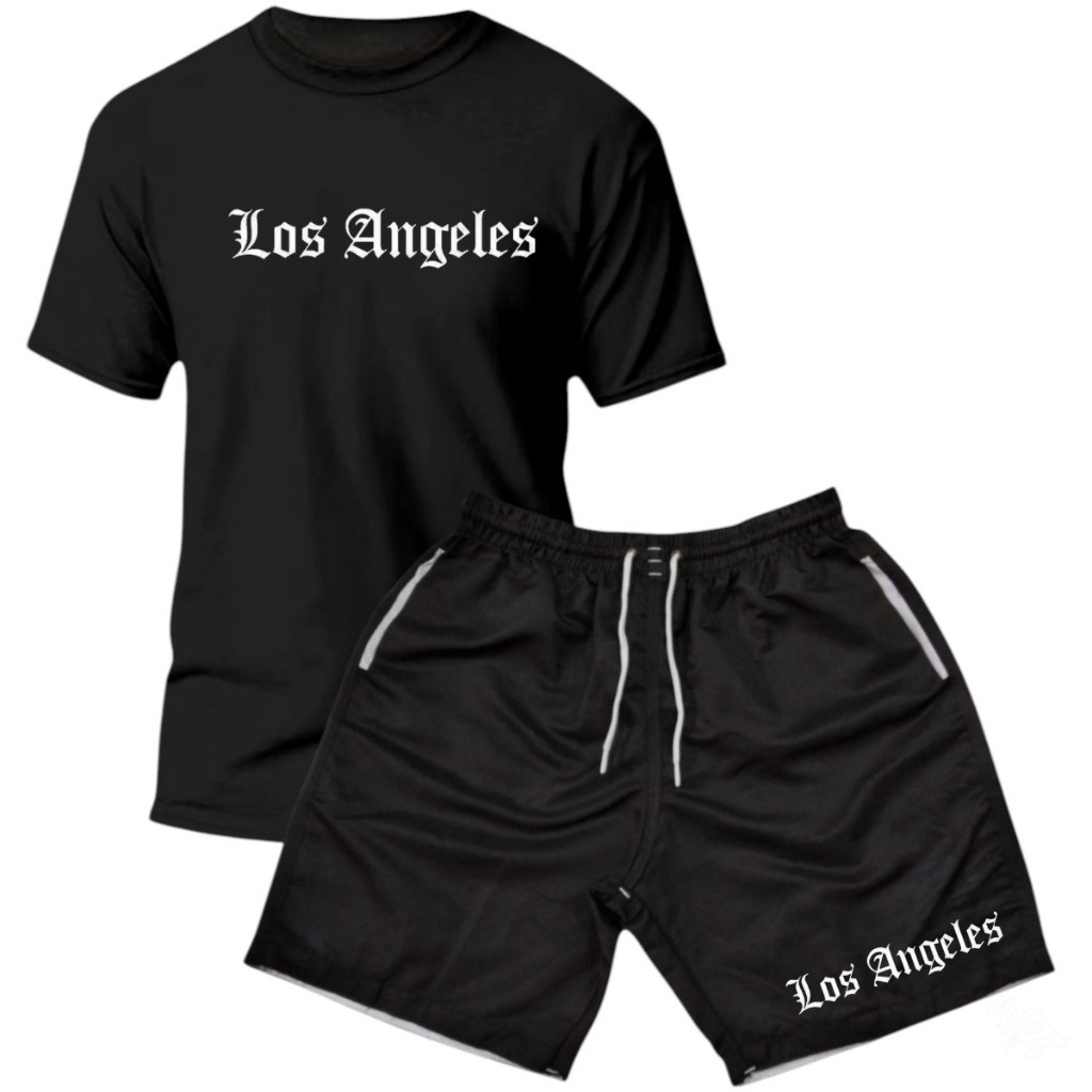 Kit Camisa Masculina + Short Masculino Moda Praia Lançamento