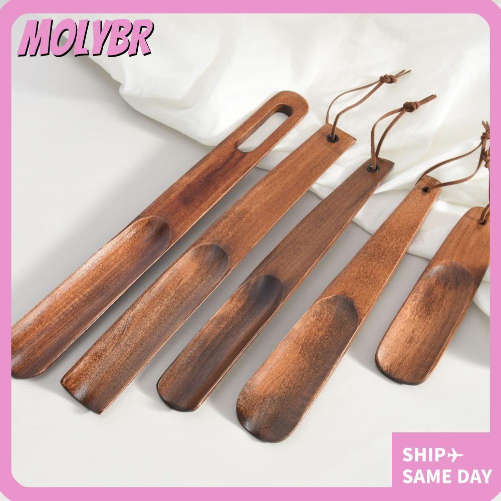 Calçadeira MOLYBR , Buzina De Sapato Leve Com Cabo Longo , Levantador Natural Pendurado Sólido Para Uso Doméstico