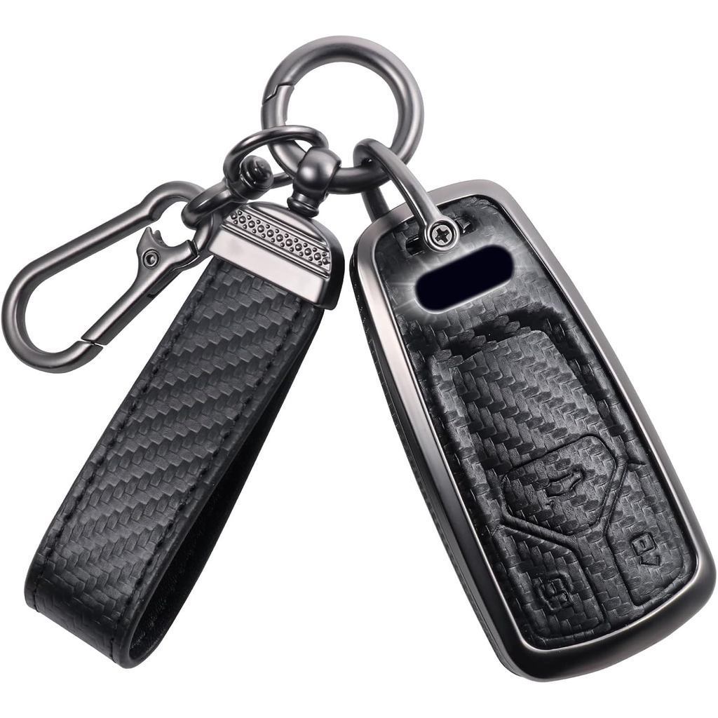 Capa Para Chave Com Textura De Fibra De Carbono YO & YOYE Compatível Audi A4 Q7 Q5 TT A3 A6 SQ5 R8 S5 Smart Key 3 Botões
