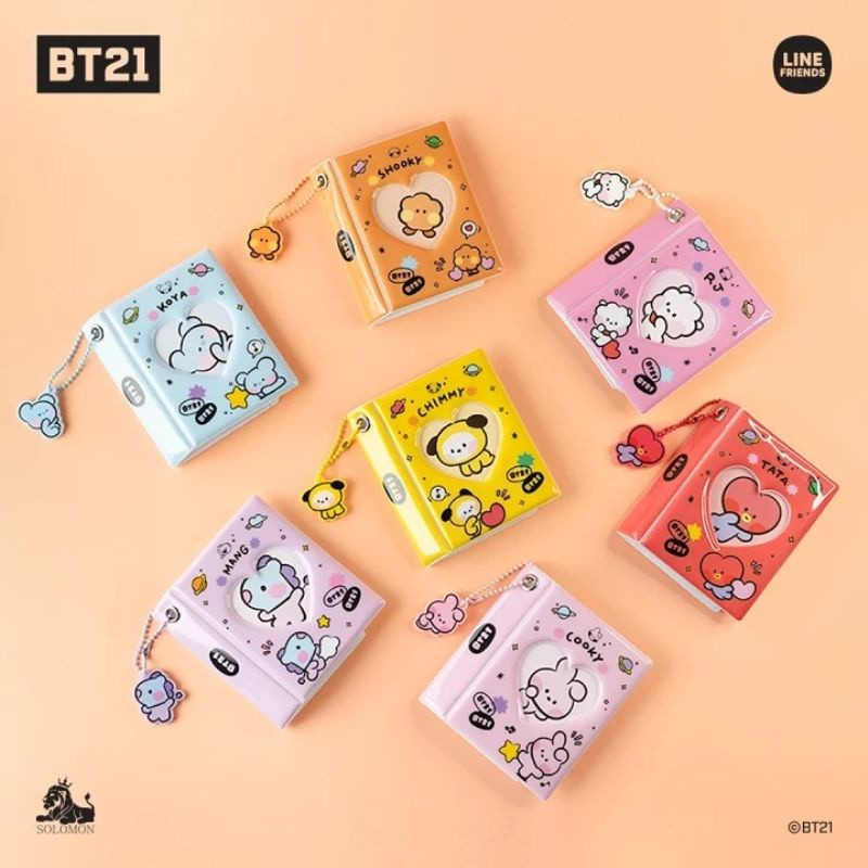 Álbum de fotos BTS bt21 minini, livro de papel tamanho carta de 3 polegadas