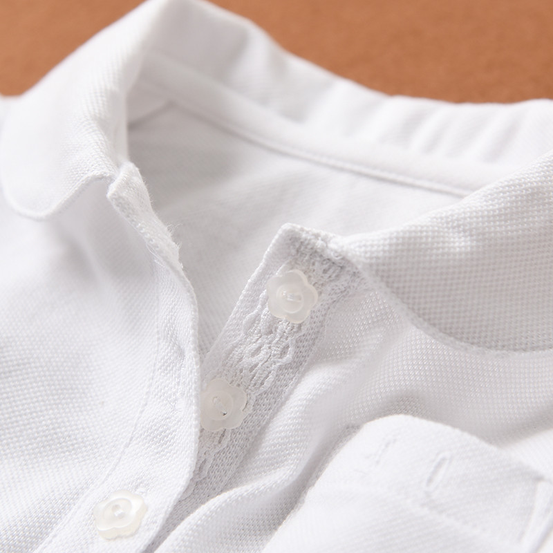 Estilo japonês crianças de manga comprida polo camiseta meninas camisa de fundo malha uniforme de estudante uniforme esc