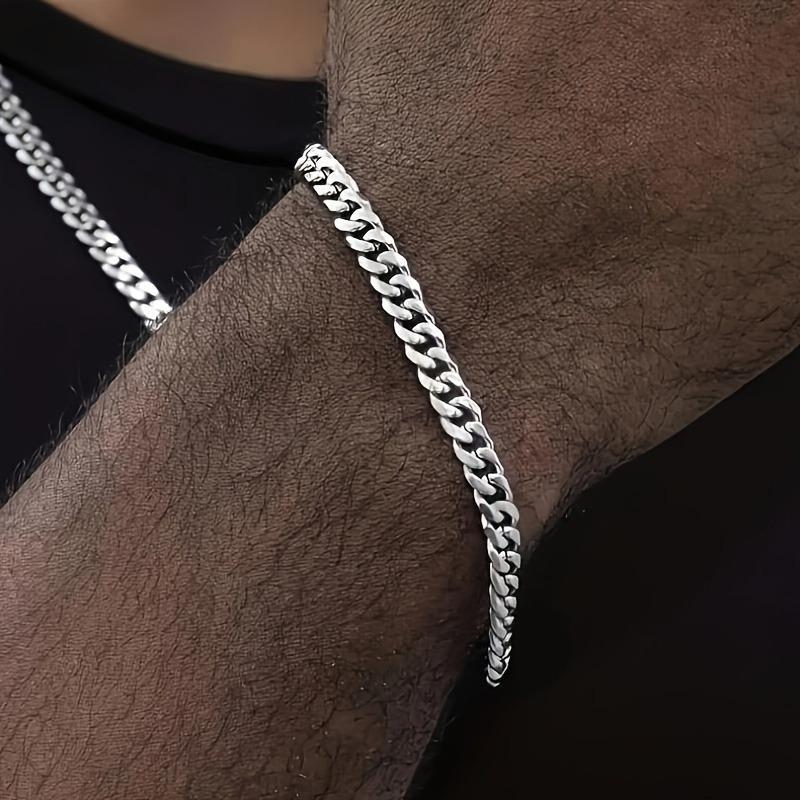 Colar e Pulseira de Corrente em Aço Inoxidável Resistente — imagem 2 de 2
