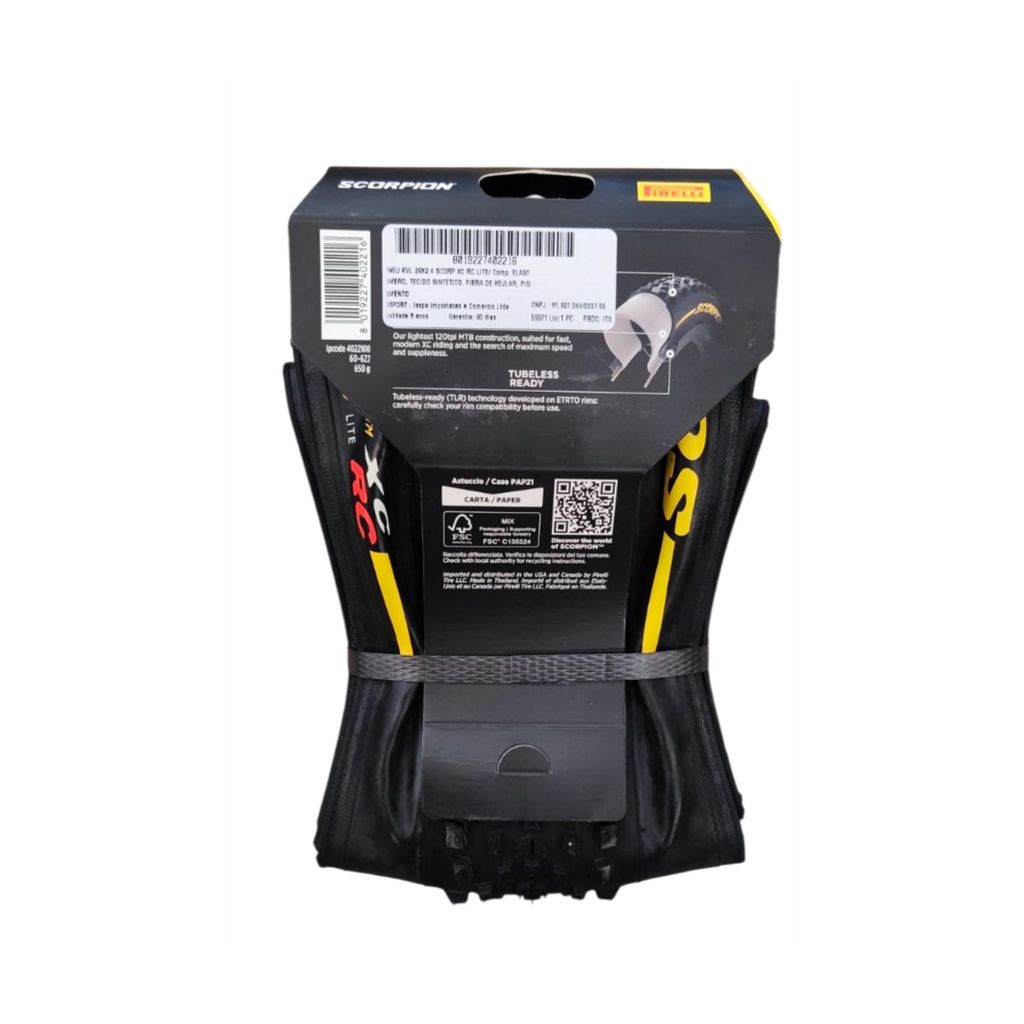 Par de Pneus Pirelli 29 X 2.40 Scorpion Xc Rc Lite WC 120tpi