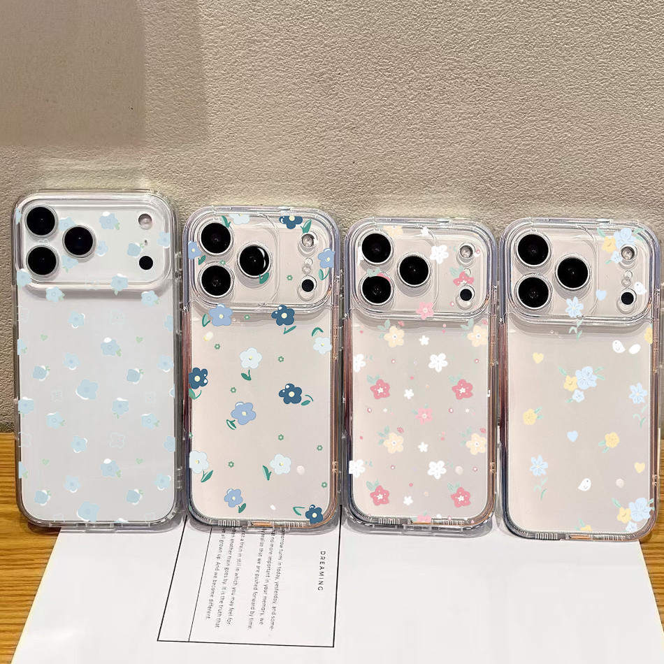 Capa Para Samsung Galaxy A57 A17 A56 A36 A26 A55 A16 A15 A07 A06 A54 A53 De Telefone Pequenas Flores Fragmentadas Câmera
