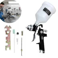 PISTOLA PINTURA GRAVIDADE HVLP 2 BICOS 1,4 E 1,7MM - IWPPHVLP2B