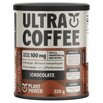 Suplemento Ultra Coffee Chocolate Plant Power Pote 220g