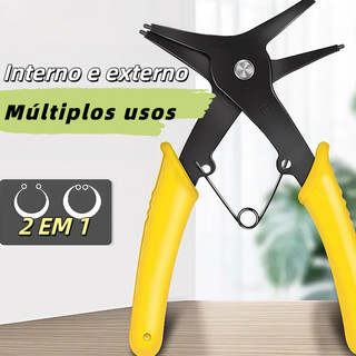 Alicate para Anéis de Retenção 10-40mm Uso Interno e Externo Multiuso 2 em 1