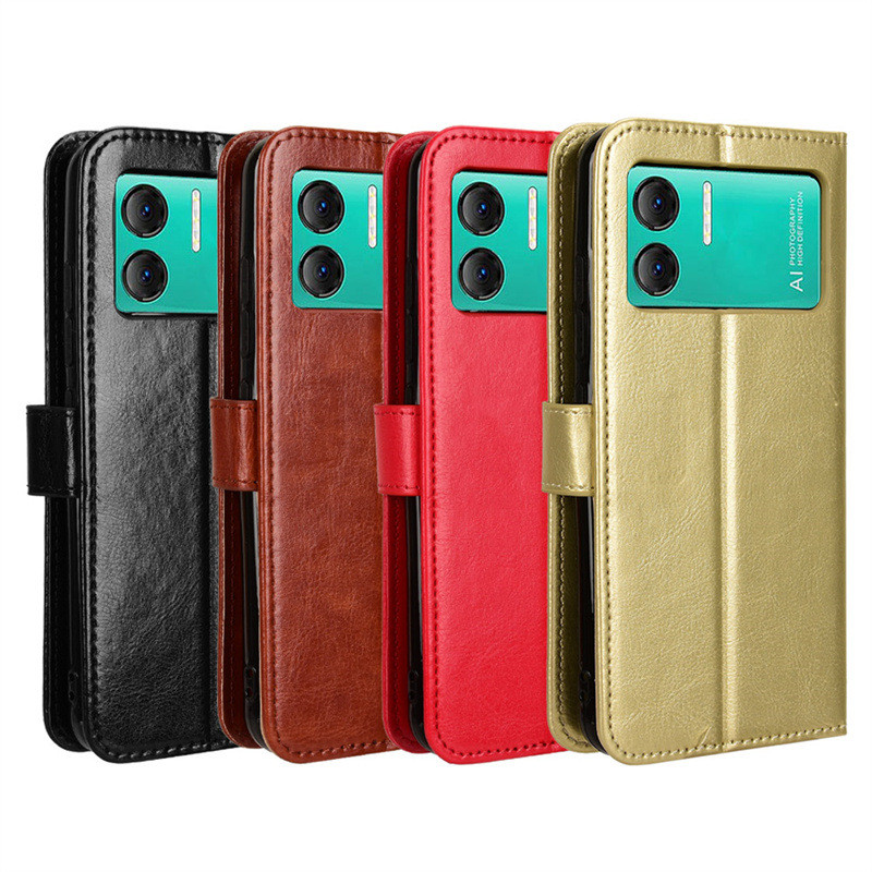 Adequado para Doug x98 caso de telefone Doogee x98 Pro caso de couro do telefone Flip Crazy Horse padrão cartão cordão c