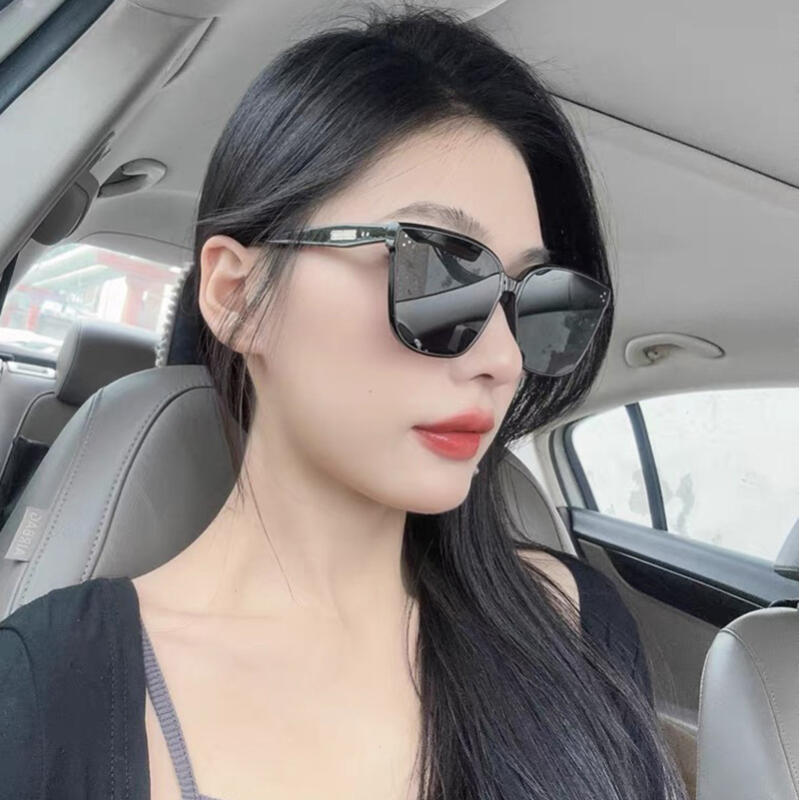 Óculos de Sol GM de Armação Grande Preta, Óculos de Sol Femininos da Moda, Óculos de Sol Masculinos com Proteção UV Tudo