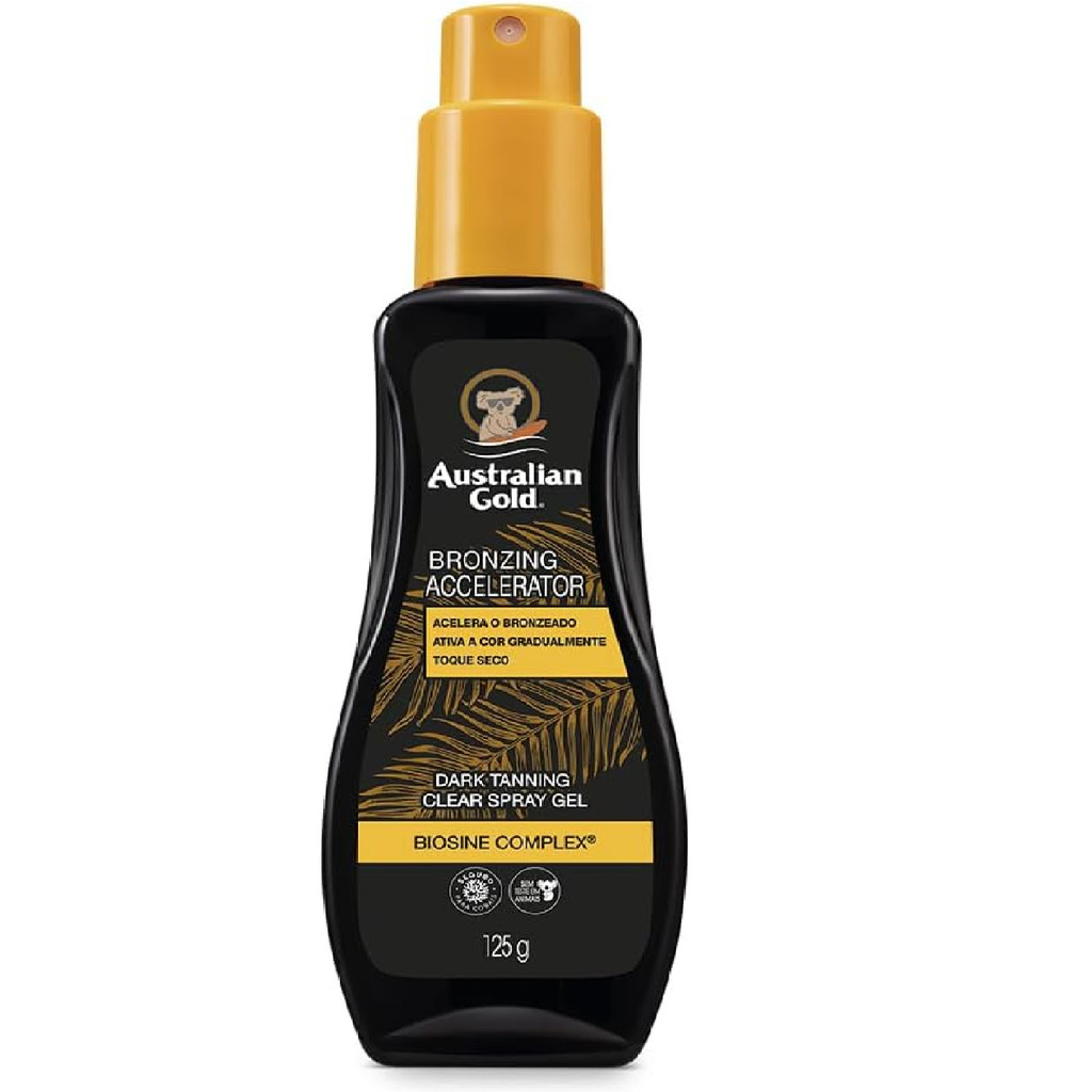Acelerador Dark Tanning Spray Gel Clear 125g–Australian Gold em Oferta na Shopee