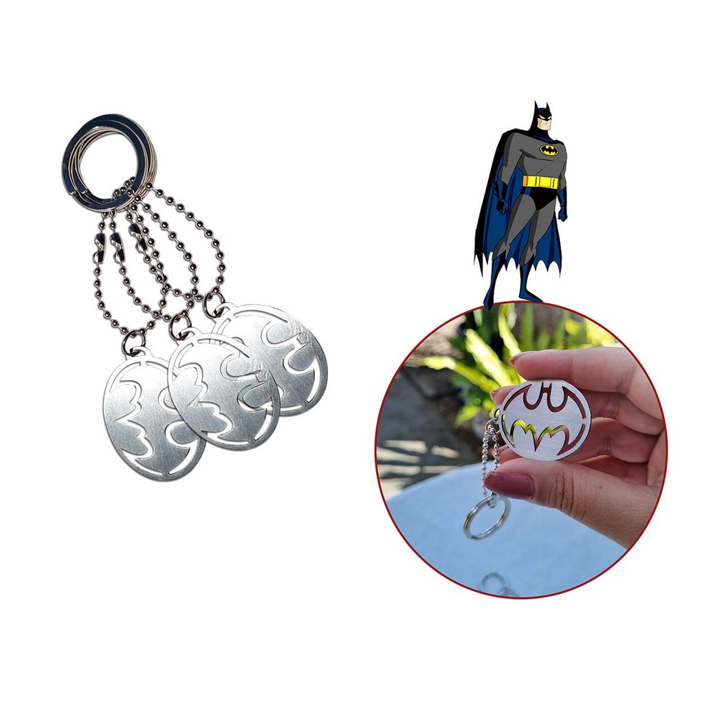 Kit 10 Chaveiro Super Herói Batman Inox Presente Lembrança Mimo Mochila Estojo Coleção