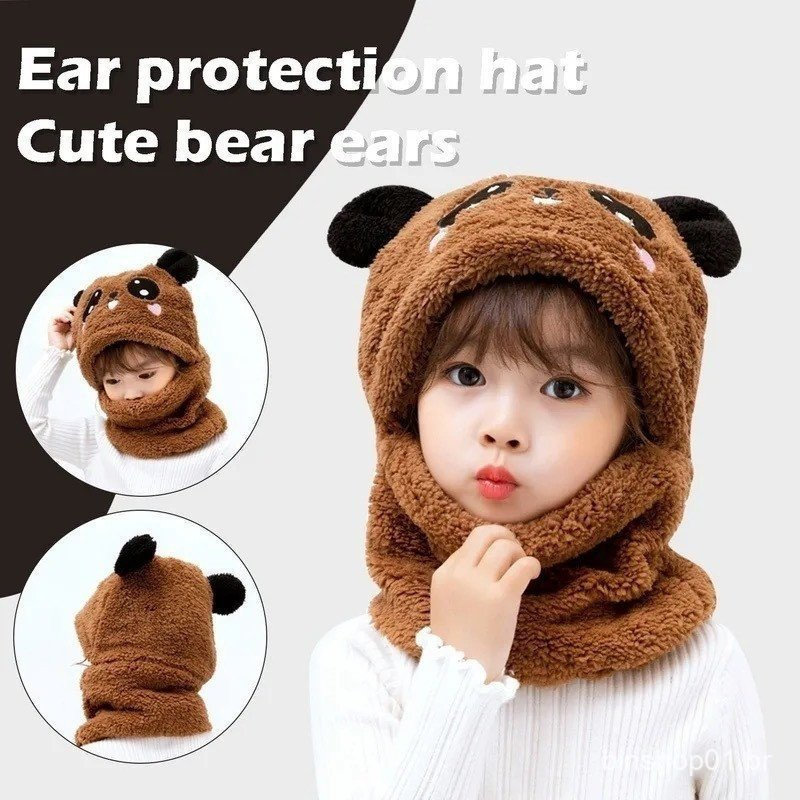 Toca Infantil Touca Com Cachecol Inverno Gorro